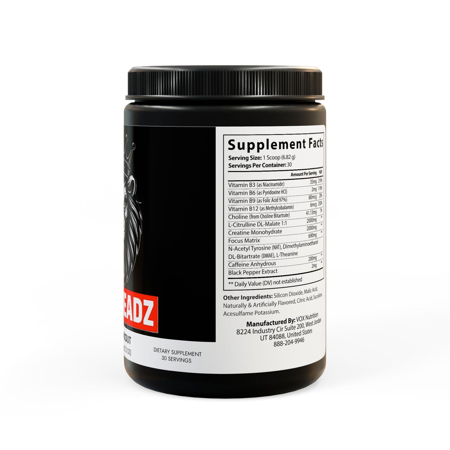 MeatHeadZ LTS Pre-Workout Supplement, Fruit Punch (204g, 7.1oz)