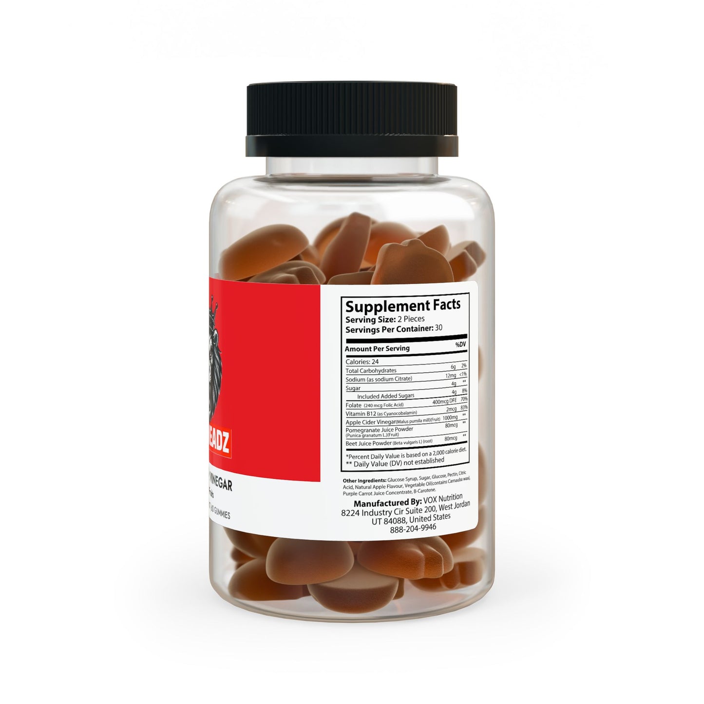 MH'Z Apple Cider Vinegar Gummies (60 Gummies)