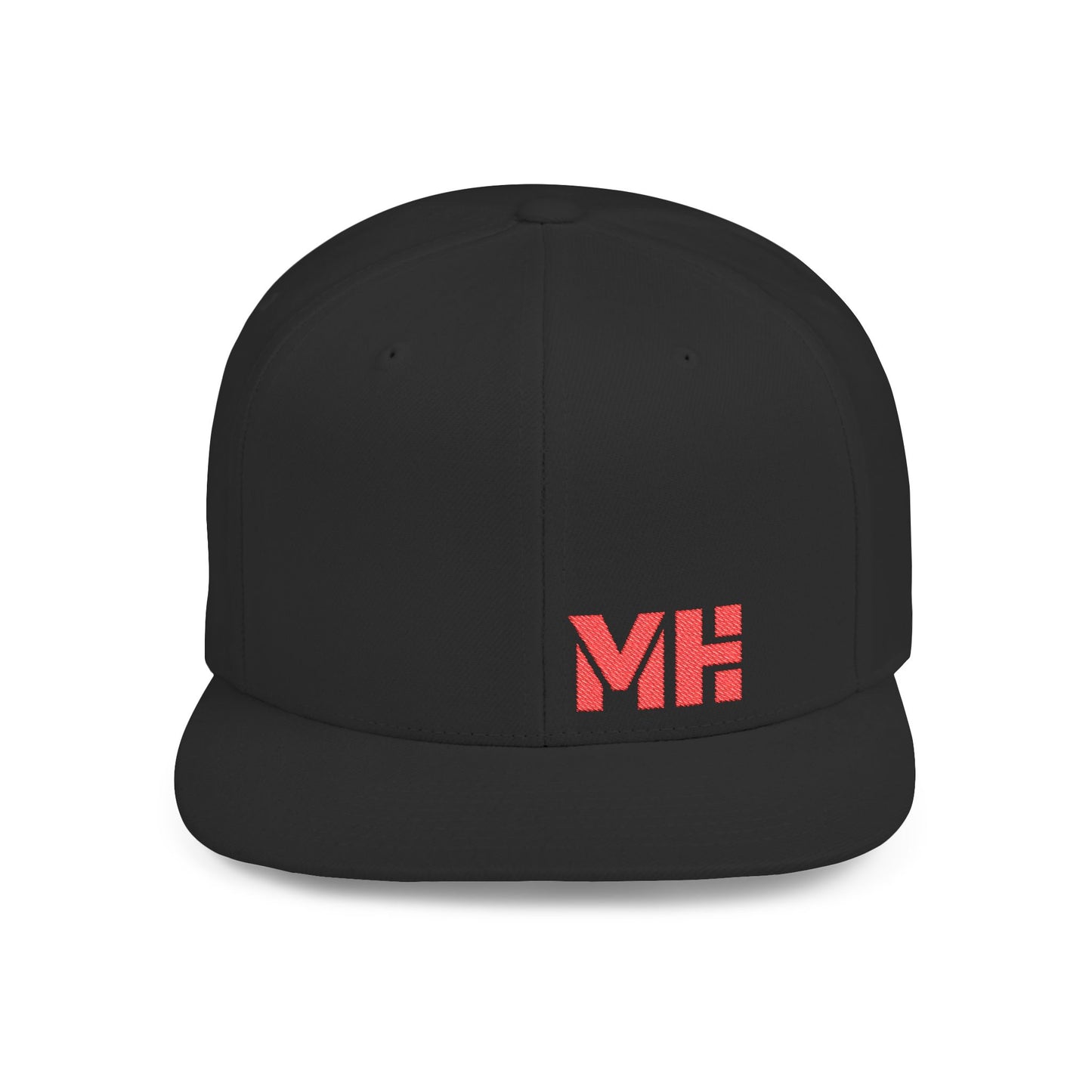 Moto Flat Bill Snapback Hat, Trendy Baseball Cap for Casual Wear, Gift for Holidays, Streetwear Essential, Unisex Adjustable Hat