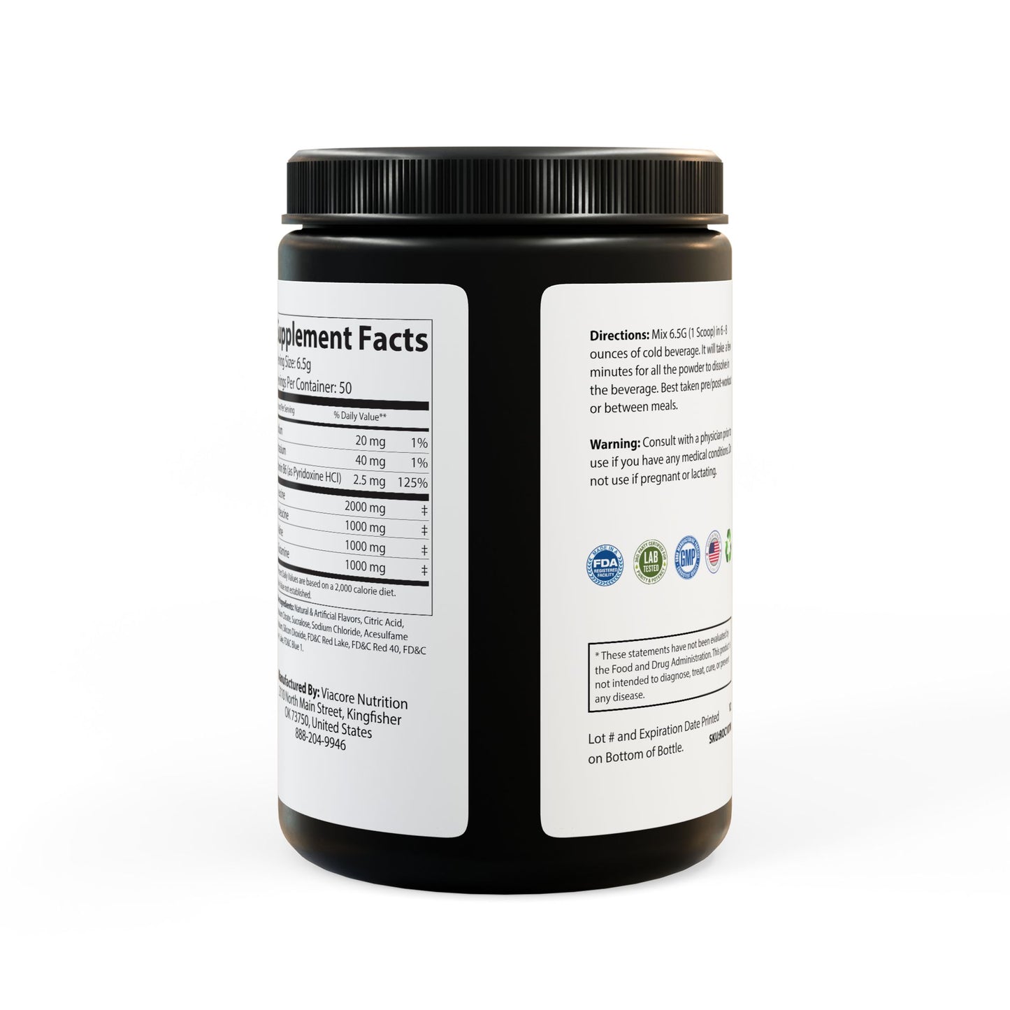 MeatHeadZ BCAA Supplement, Grape (325g, 11.46oz, 50 servings)