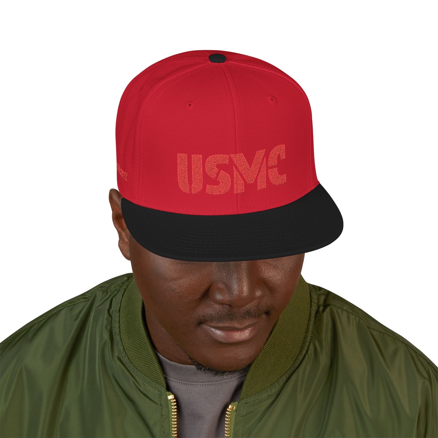 USMC Stylish Snapback with Bold Embroidery and Flag Detail | Perfect for Casual Outings, Gifts, and Celebrations