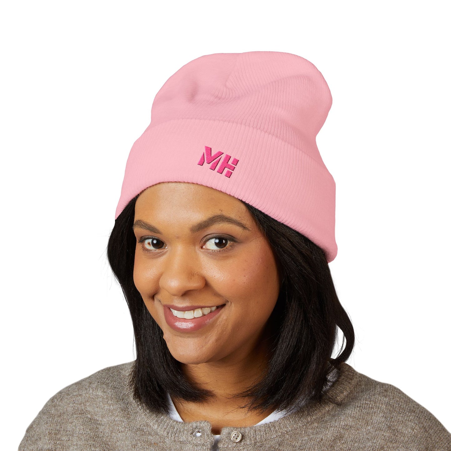 Classic Cuffed Beanie with Embroidery - Cozy Fashion Accessory, Great for Winter Wear, Holiday Gifts, Casual Outfits, Everyday Style