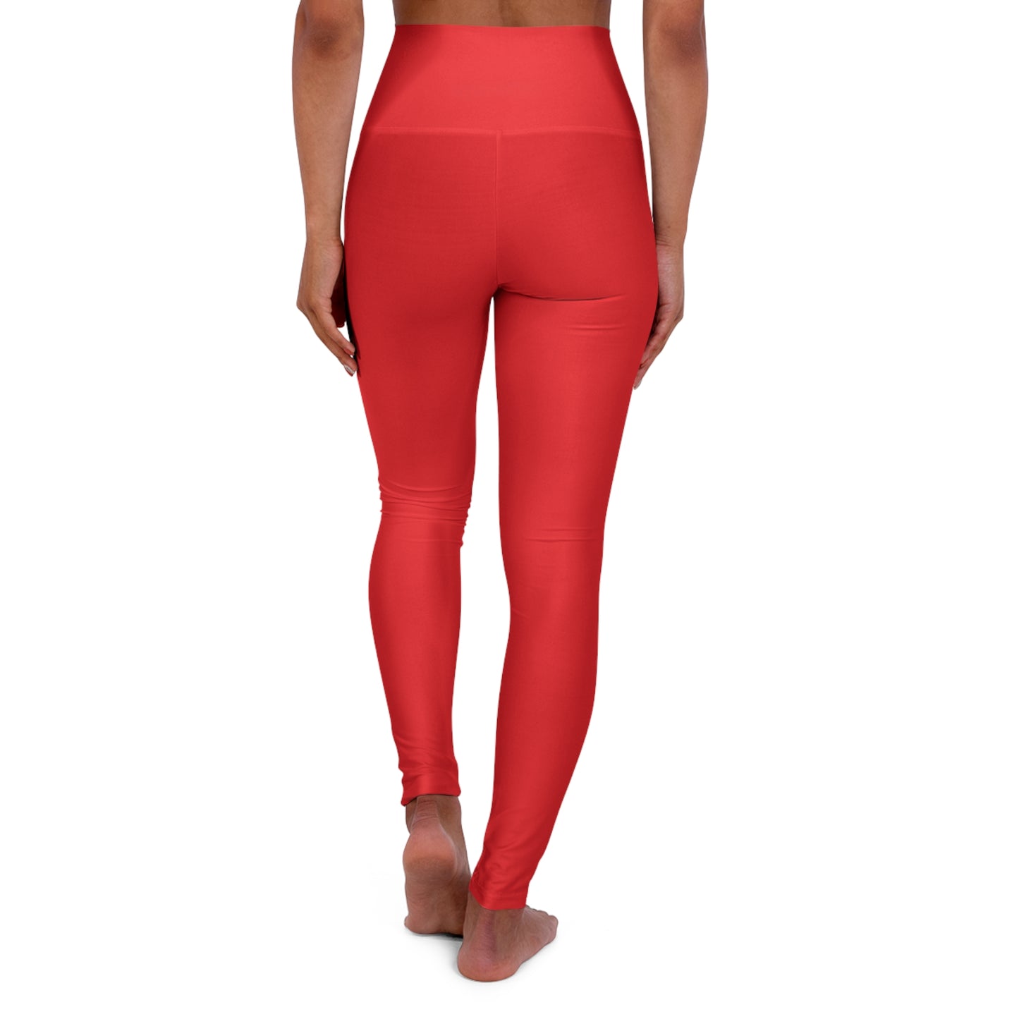 MH High Waisted Yoga Leggings in Vibrant Red - Comfortable Fitness Pants for Yoga, Workout, Athleisure, Gifts, Active Wear