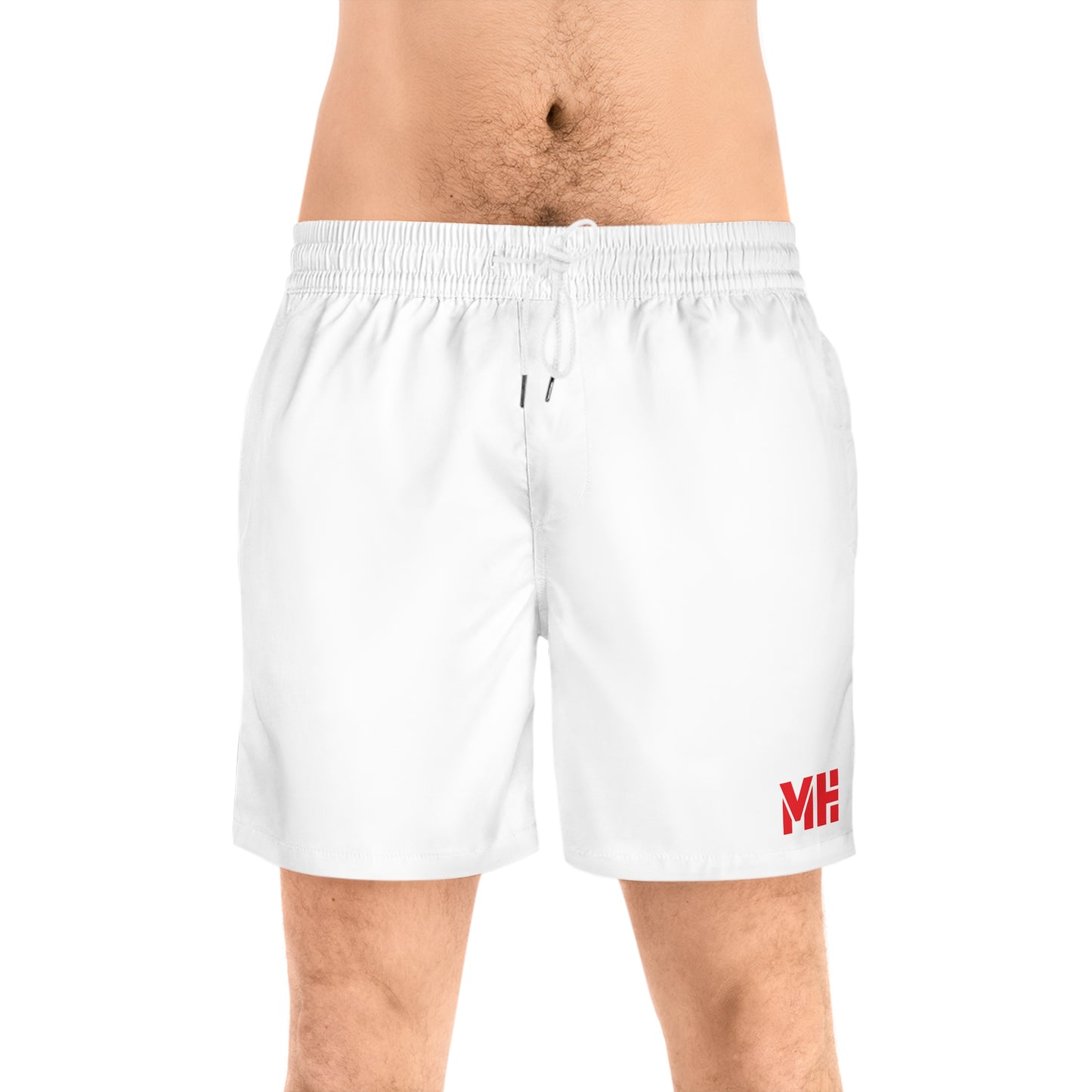Men's Stylish Mid-Length Swim Shorts, Beachwear, Summer Vacation, Pool Party, Resort Wear
