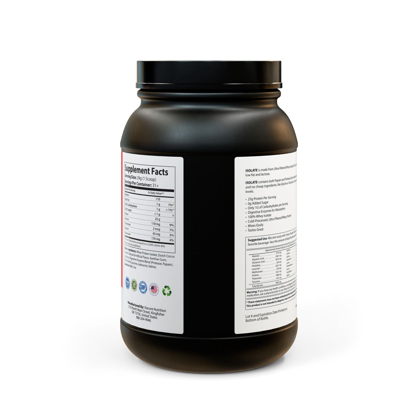 MeatHeadZ Whey Isolate Protein Supplement (907g, 2lb)