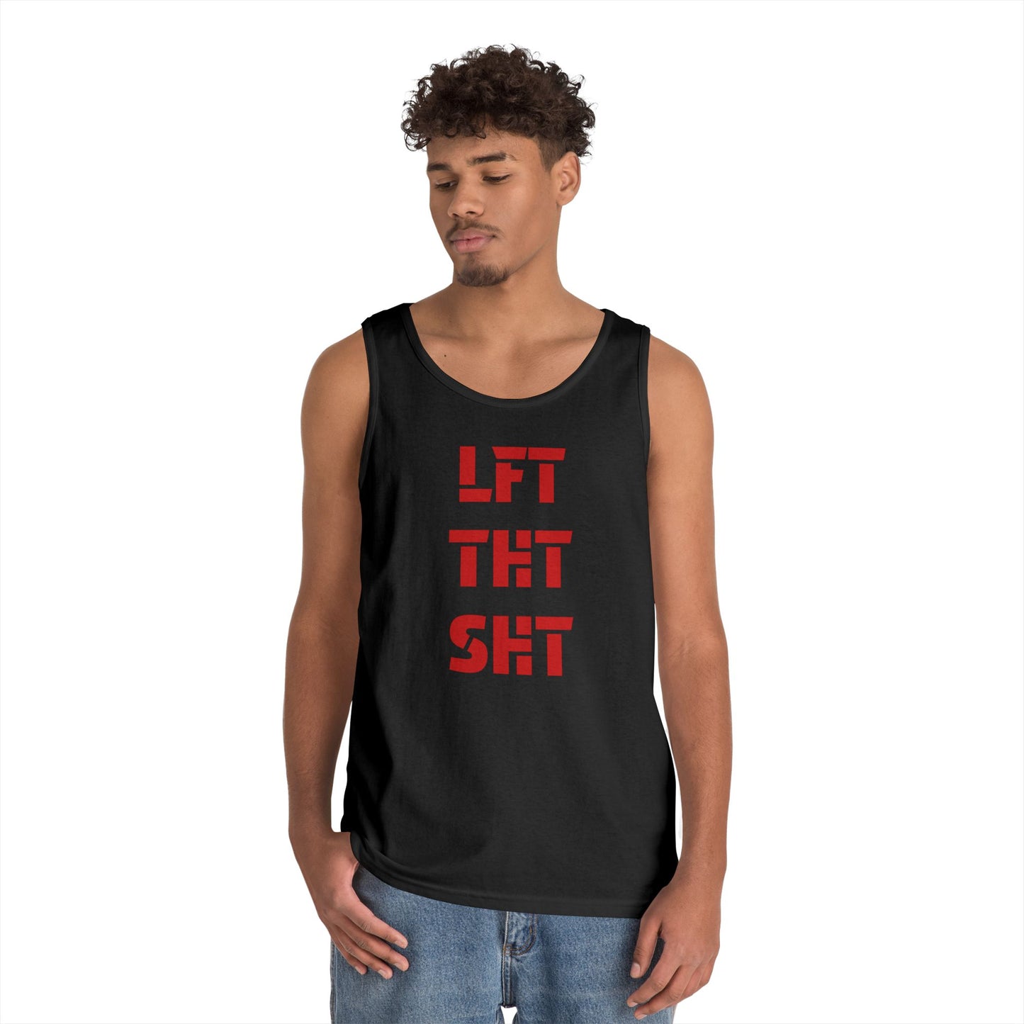 "LTS" Motivational Fitness Tank Top - Lift That Sh#@, Gym Wear, Workout Tank, Weightlifting Apparel, Summer Fitness Gear, Meathead Style