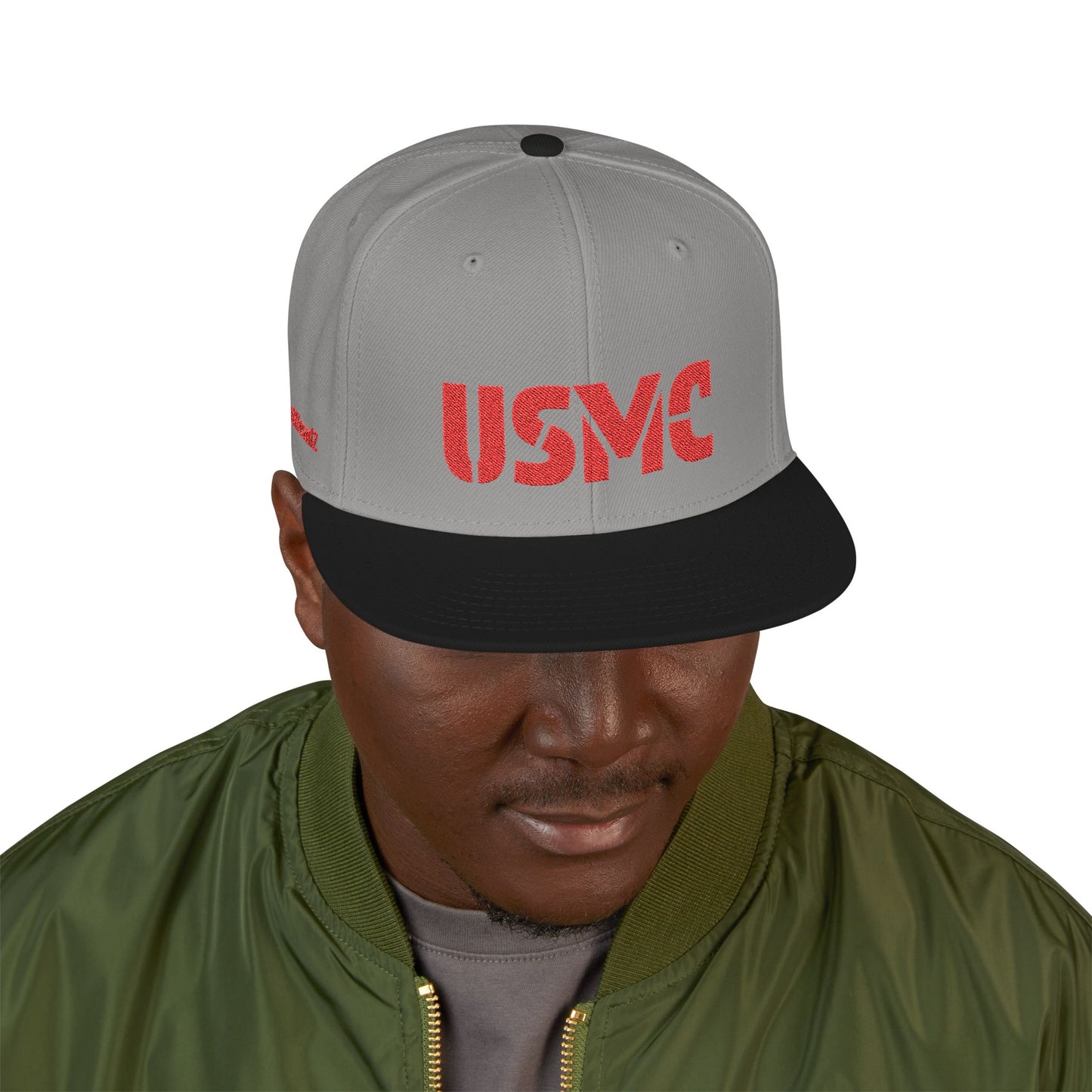 USMC Stylish Snapback with Bold Embroidery and Flag Detail | Perfect for Casual Outings, Gifts, and Celebrations