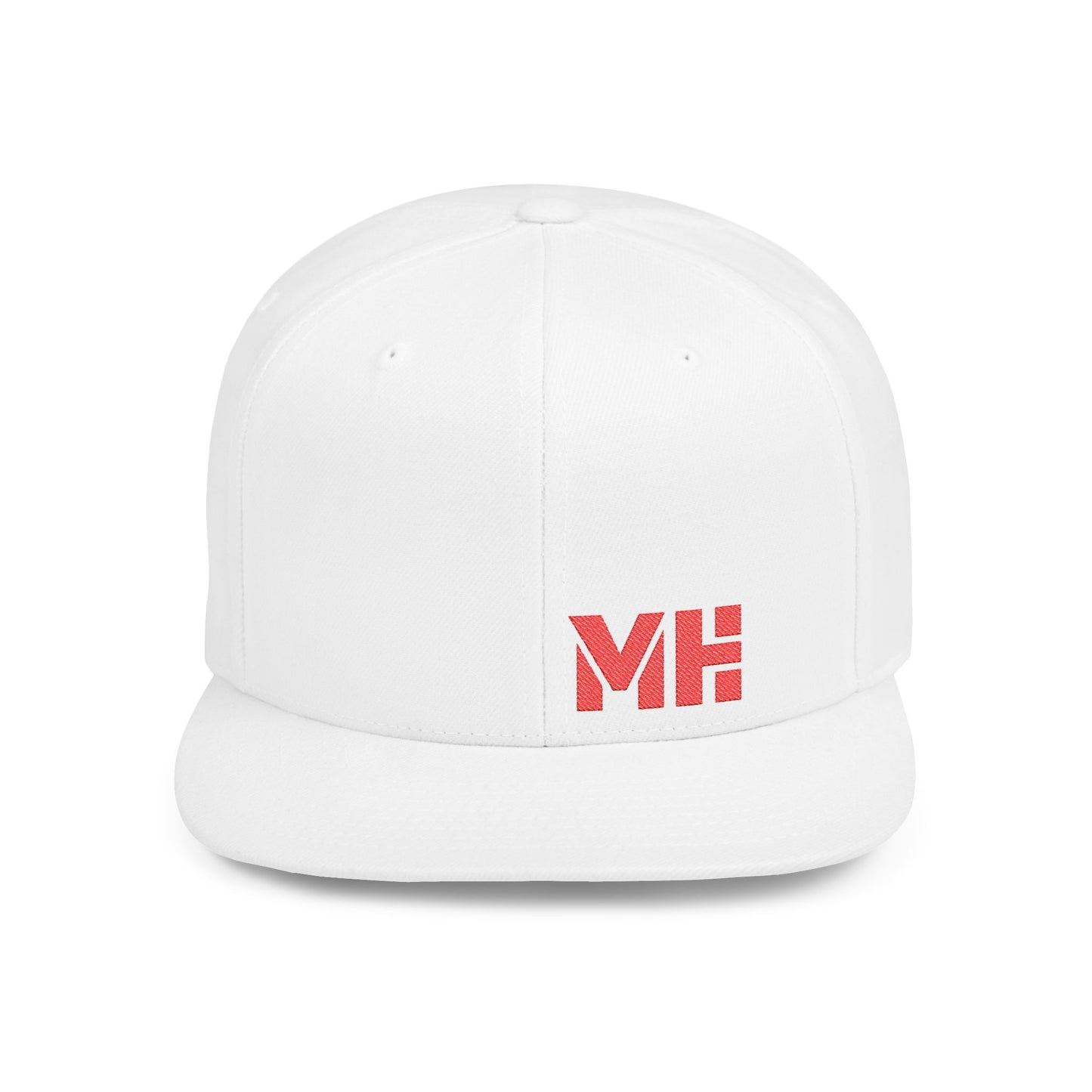 Moto Flat Bill Snapback Hat, Trendy Baseball Cap for Casual Wear, Gift for Holidays, Streetwear Essential, Unisex Adjustable Hat