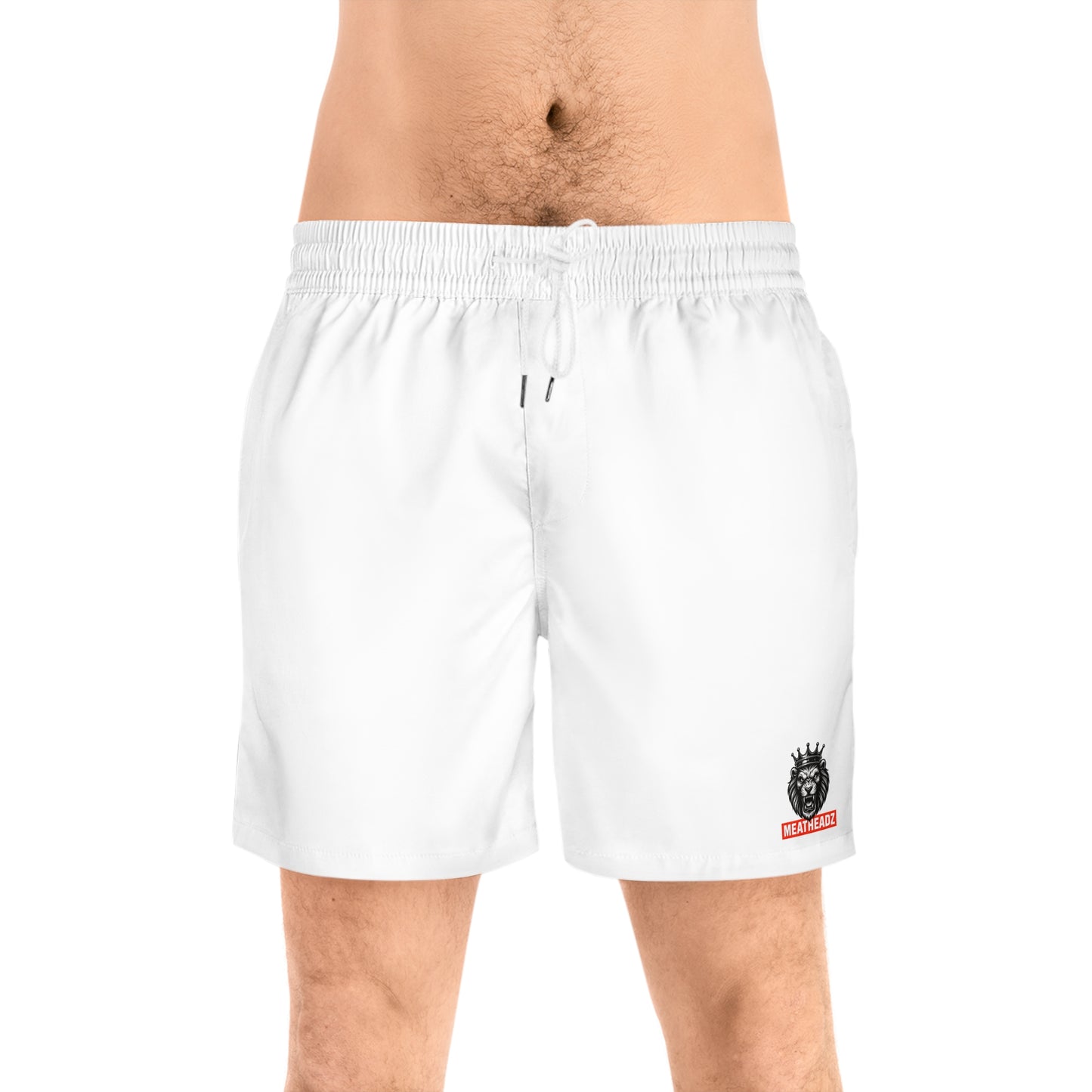 Men's Mid-Length Swim Shorts with Lion Design | Beachwear, Summer Style, Pool Party, Vacation Ready, Gift for Him