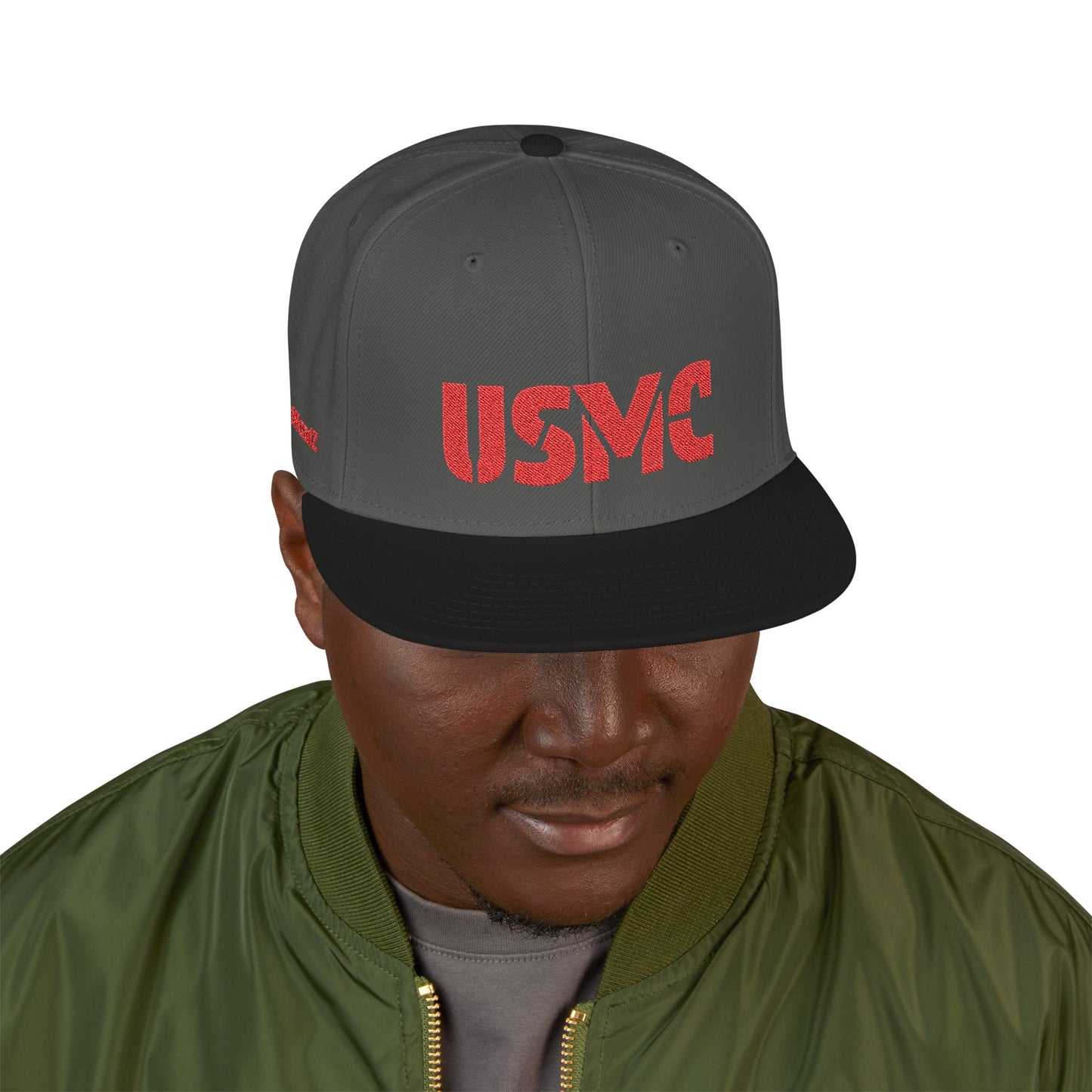 USMC Stylish Snapback with Bold Embroidery and Flag Detail | Perfect for Casual Outings, Gifts, and Celebrations