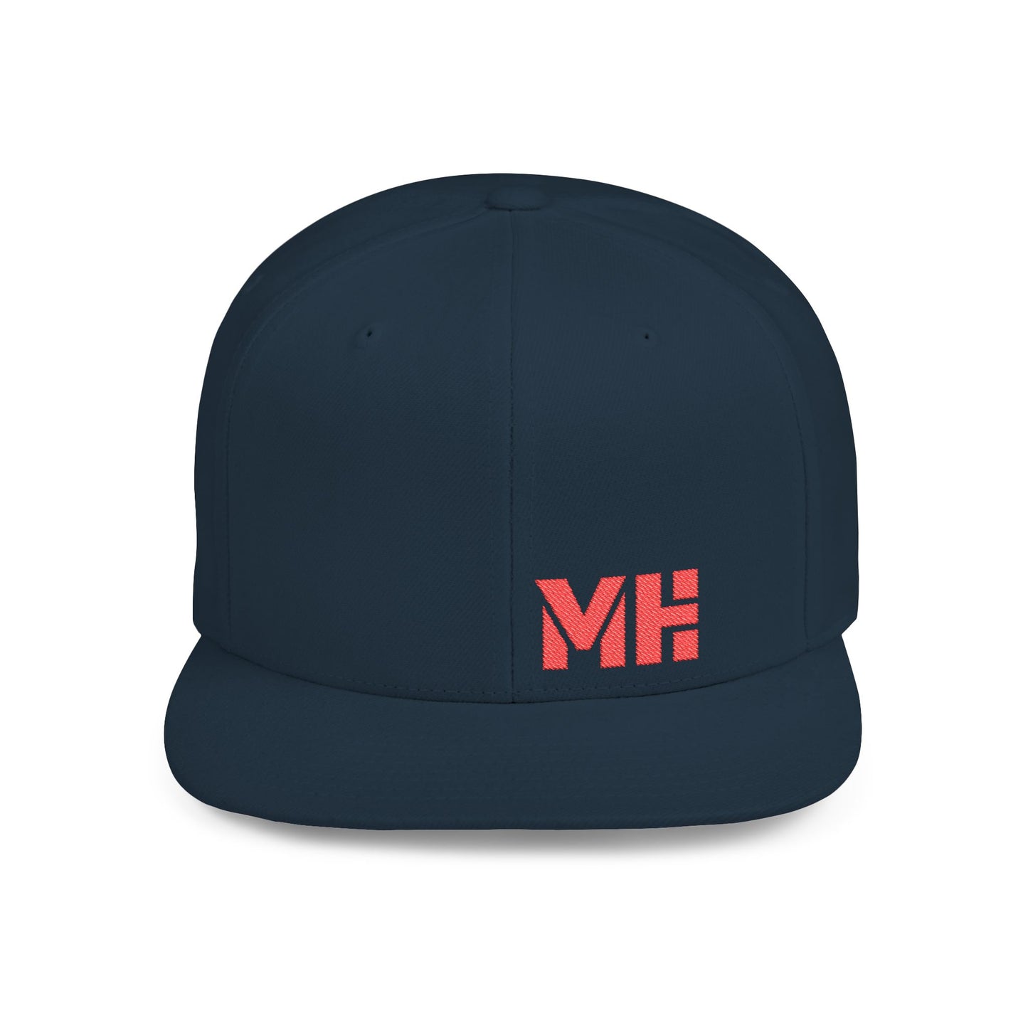 Moto Flat Bill Snapback Hat, Trendy Baseball Cap for Casual Wear, Gift for Holidays, Streetwear Essential, Unisex Adjustable Hat
