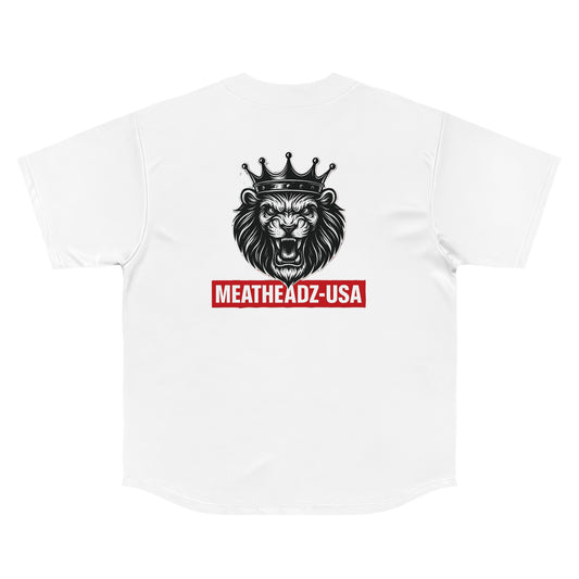 Men's Baseball Jersey with Lion Graphic | MEATHEADZ Sports Wear, Athletic Apparel, Gift for Sports Fans, Game Day Outfit, Casual Streetwear