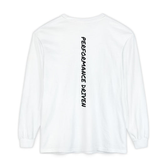 "Performance Driven" Long Sleeve T-Shirt for Active Lifestyle, Casual Wear, Gift for Athletes