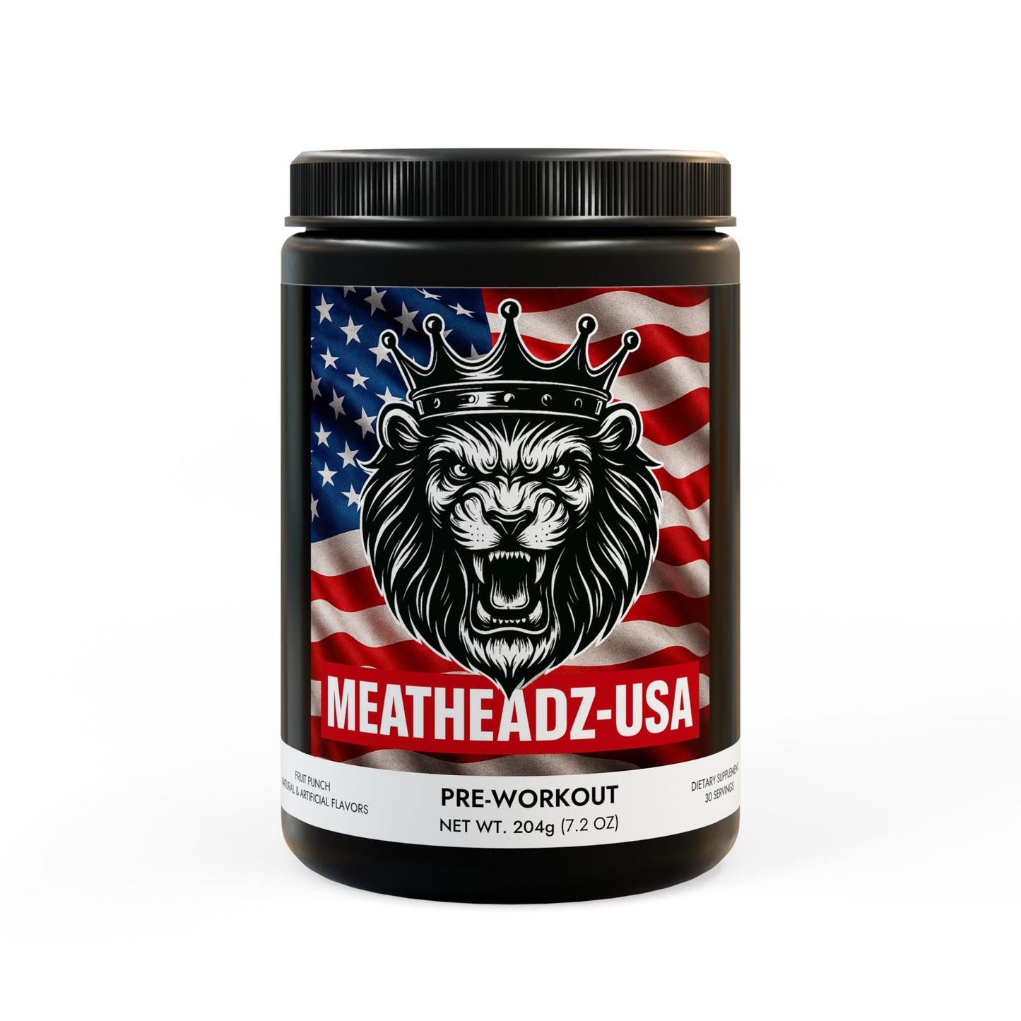MeatHeadZ Pre-Workout Supplement, Fruit Punch (204g, 7.1oz)