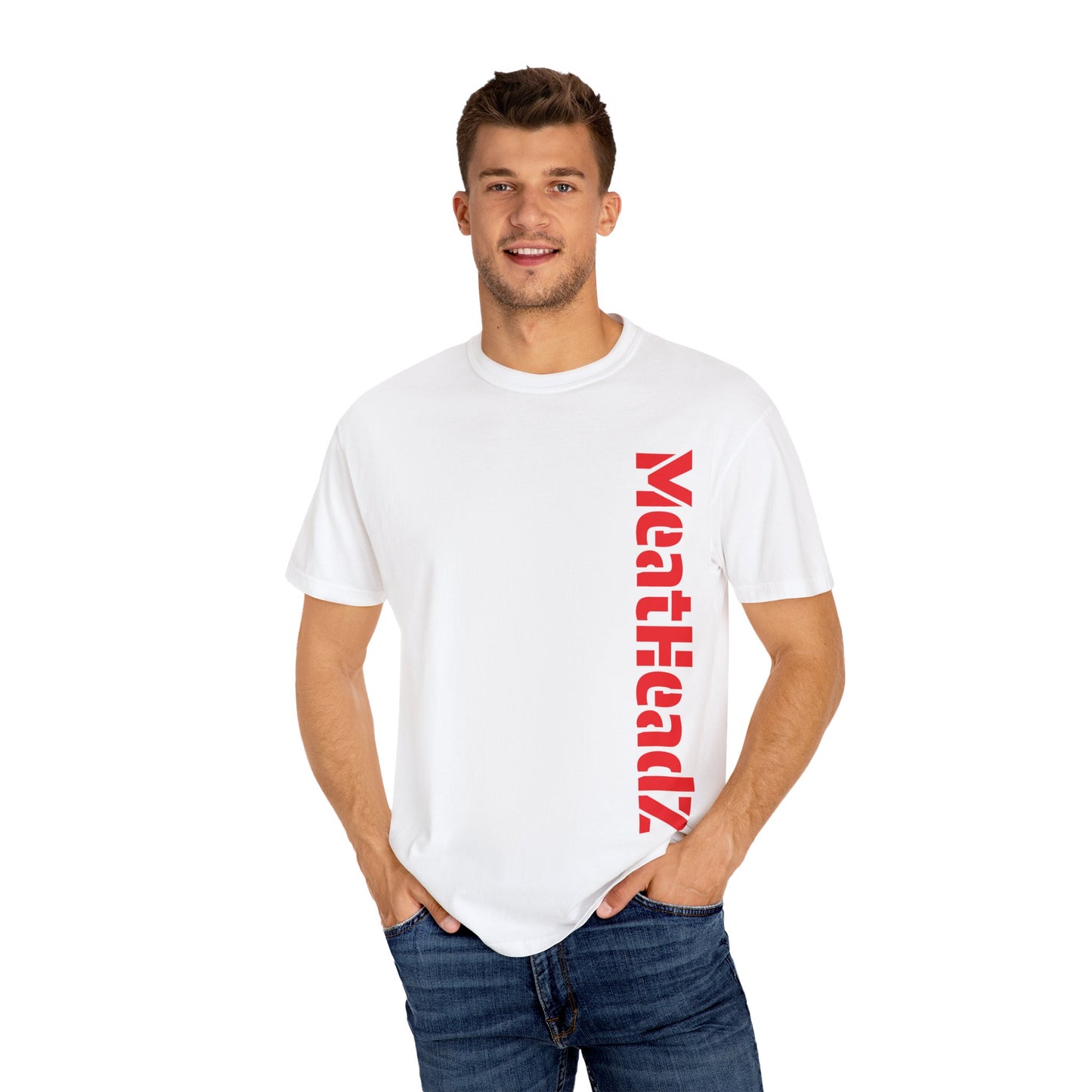 MeatHeadz Garment-Dyed T-Shirt, Casual Wear, Streetwear, Gift for Meat Lovers, Unique Graphic Tee, Comfortable Everyday Shirt