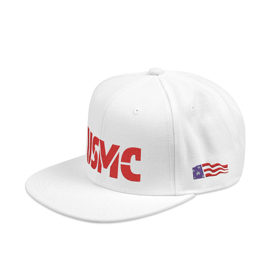 USMC Stylish Snapback with Bold Embroidery and Flag Detail | Perfect for Casual Outings, Gifts, and Celebrations