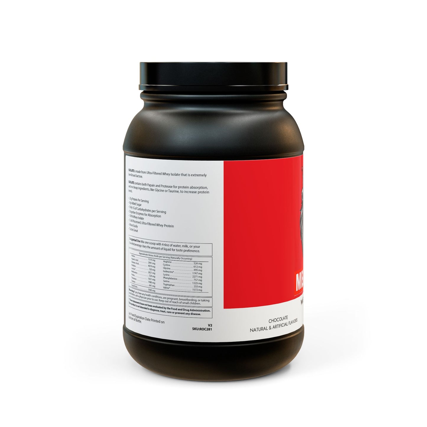 MeatHeadZ Whey Isolate Protein Supplement (907g, 2lb)