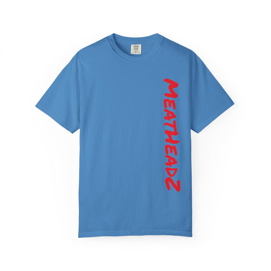 MeatHeadz Garment-Dyed T-Shirt, Casual Wear, Streetwear, Gift for Meat Lovers, Unique Graphic Tee, Comfortable Everyday Shirt