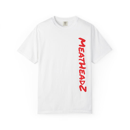 MeatHeadz Garment-Dyed T-Shirt, Casual Wear, Streetwear, Gift for Meat Lovers, Unique Graphic Tee, Comfortable Everyday Shirt