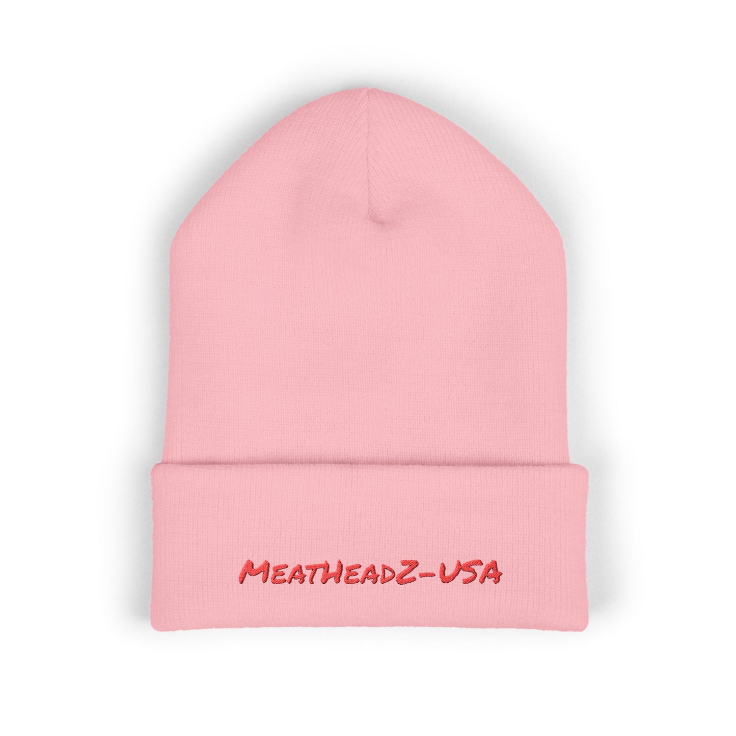 Embroidered Beanie with Unique MeatHeadz Design, Cozy Winter Hat, Trendy Knit Cap, Gift for Foodies, Casual Streetwear