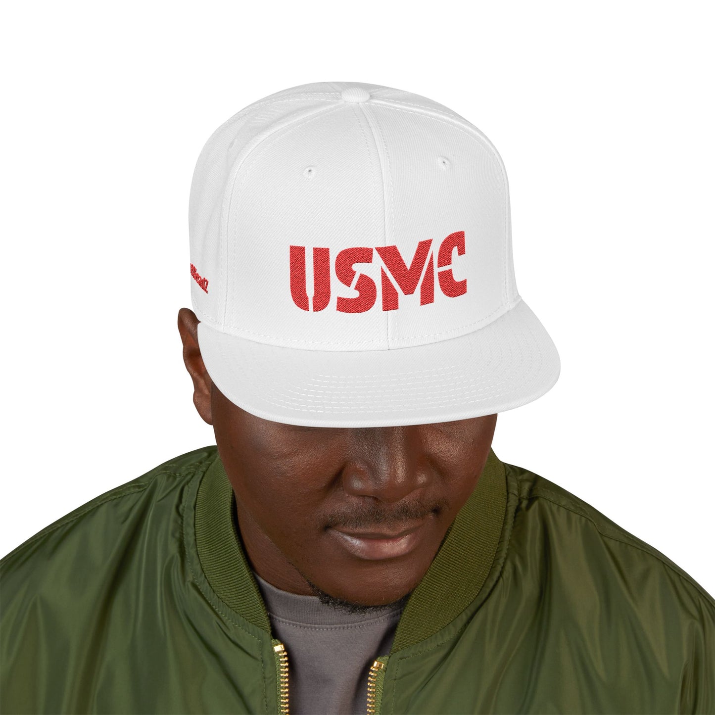 USMC Stylish Snapback with Bold Embroidery and Flag Detail | Perfect for Casual Outings, Gifts, and Celebrations
