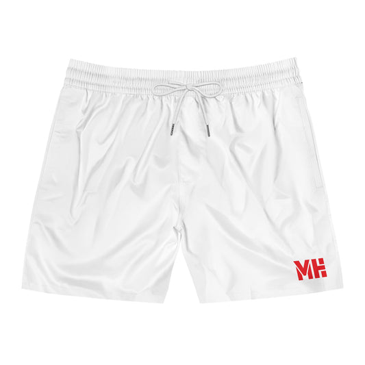 Men's Stylish Mid-Length Swim Shorts, Beachwear, Summer Vacation, Pool Party, Resort Wear