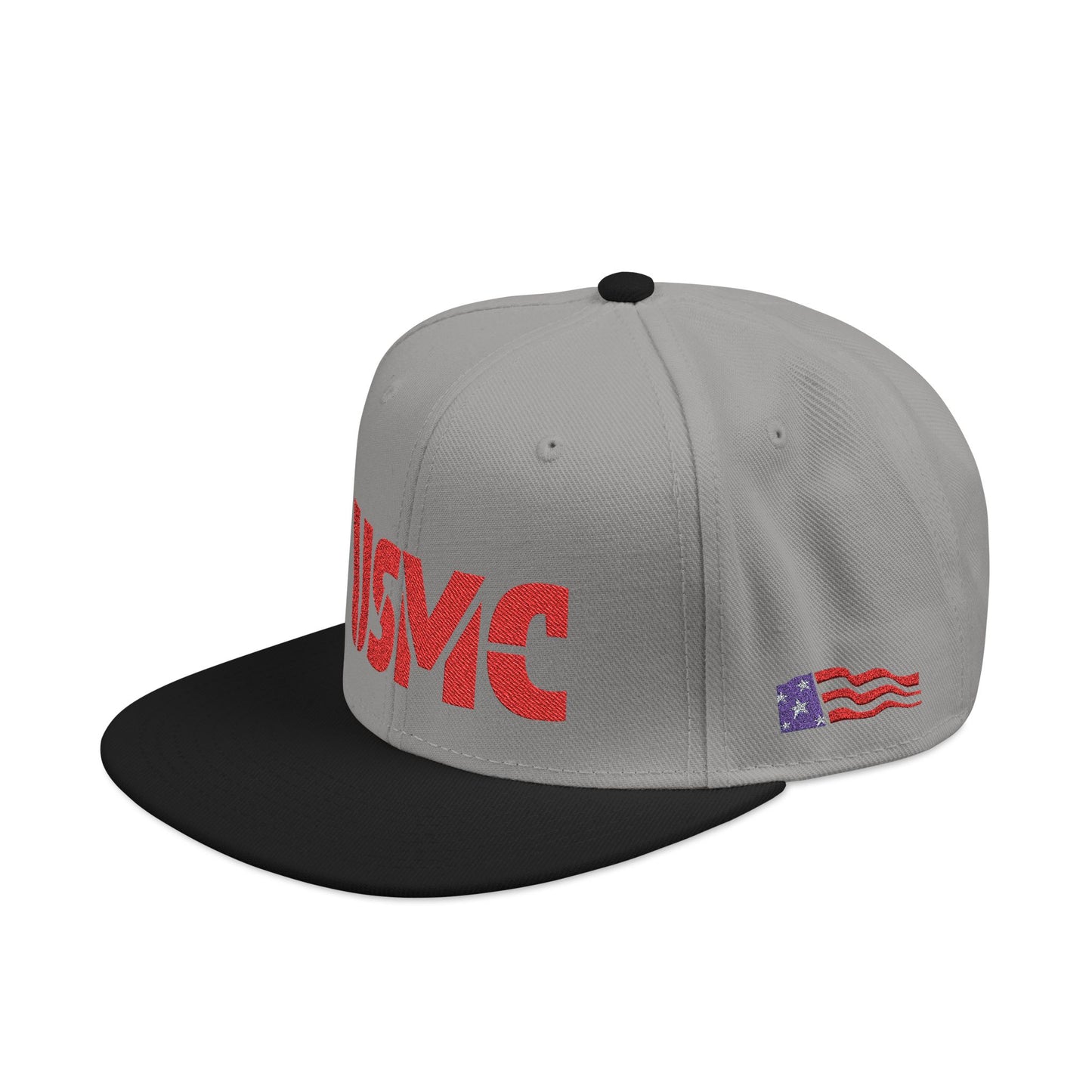 USMC Stylish Snapback with Bold Embroidery and Flag Detail | Perfect for Casual Outings, Gifts, and Celebrations