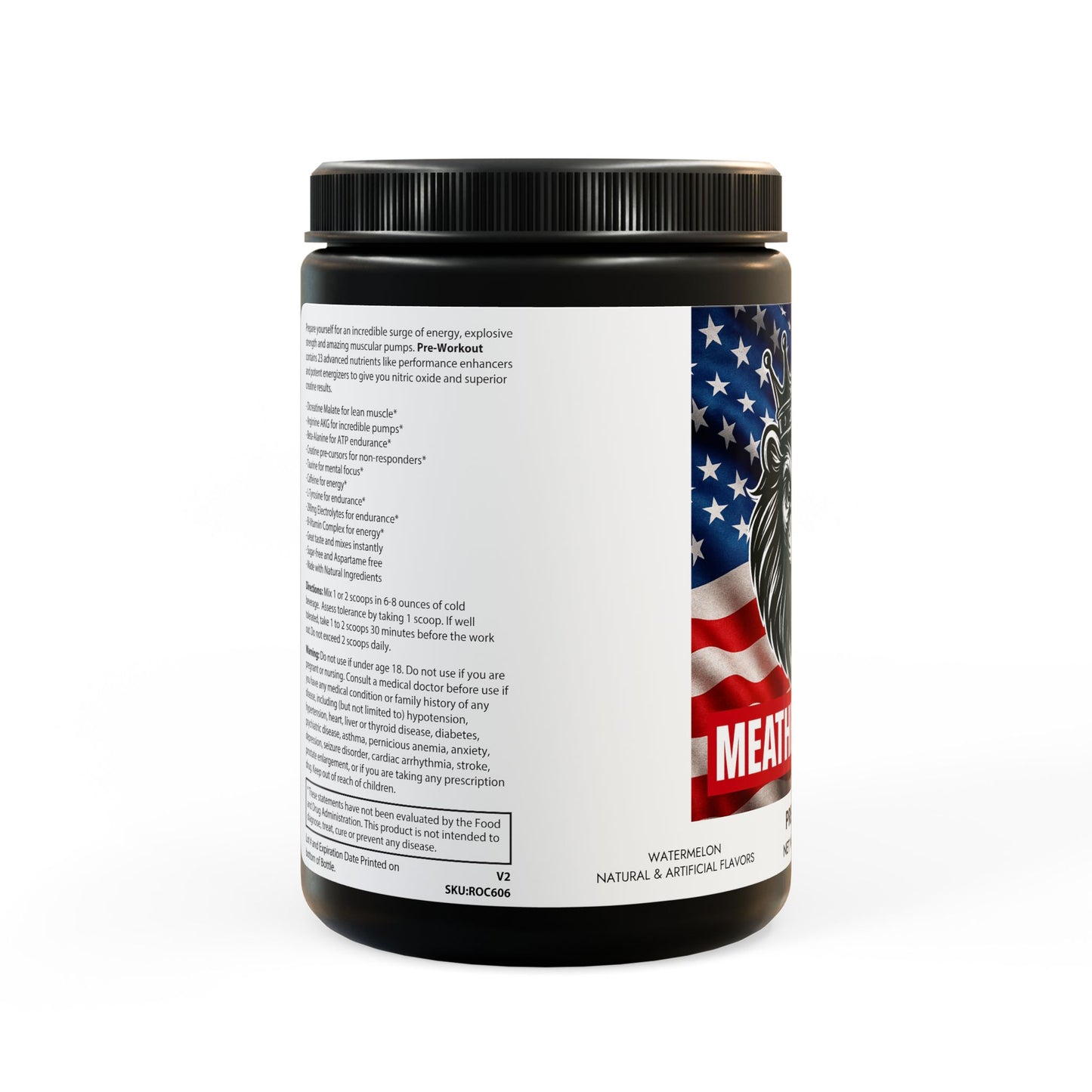 MeatheadZ Pre-Workout Supplement, Watermelon (300g, 10.58oz)