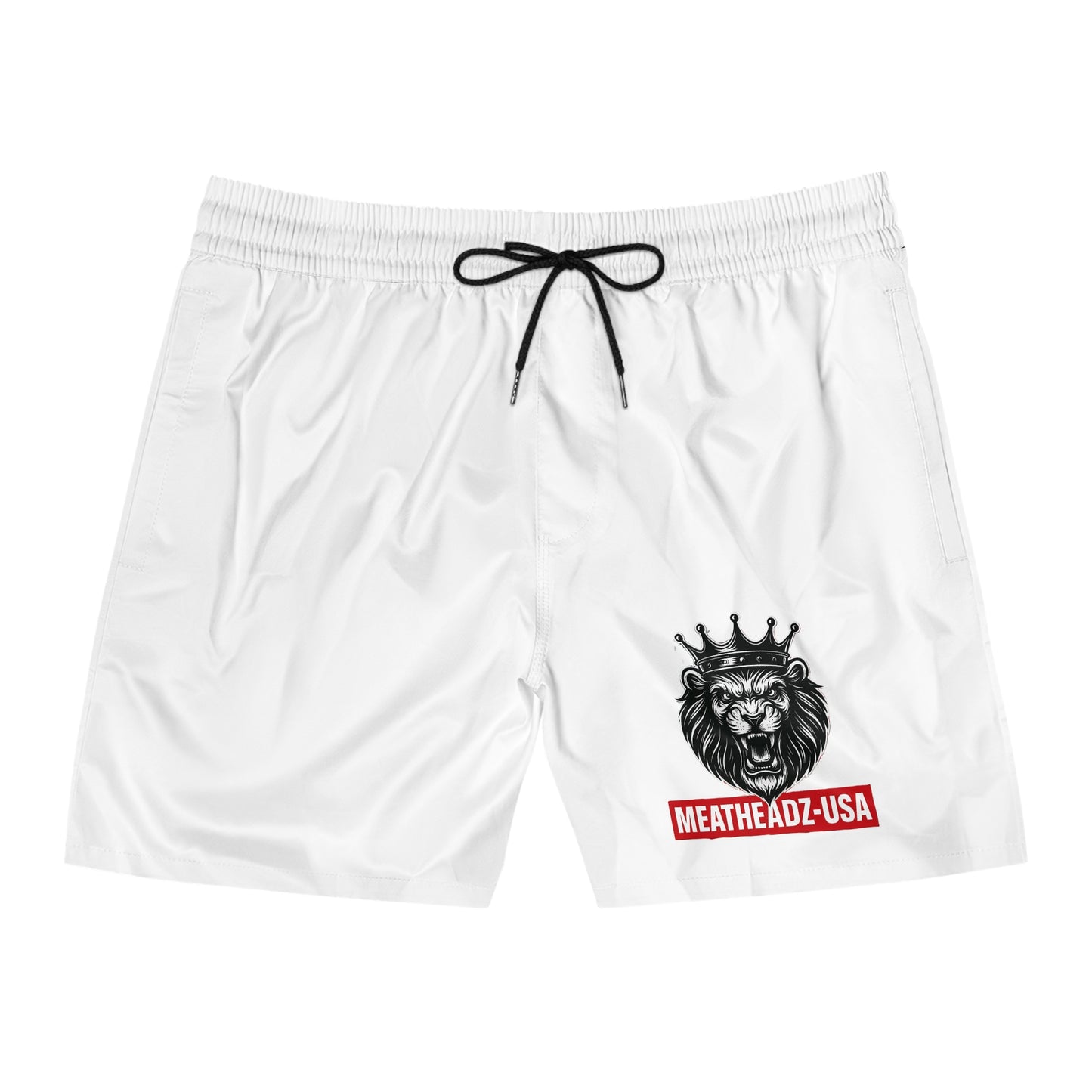 Men's Mid-Length Swim Shorts with Lion Design | Beachwear, Summer Style, Pool Party, Vacation Ready, Gift for Him