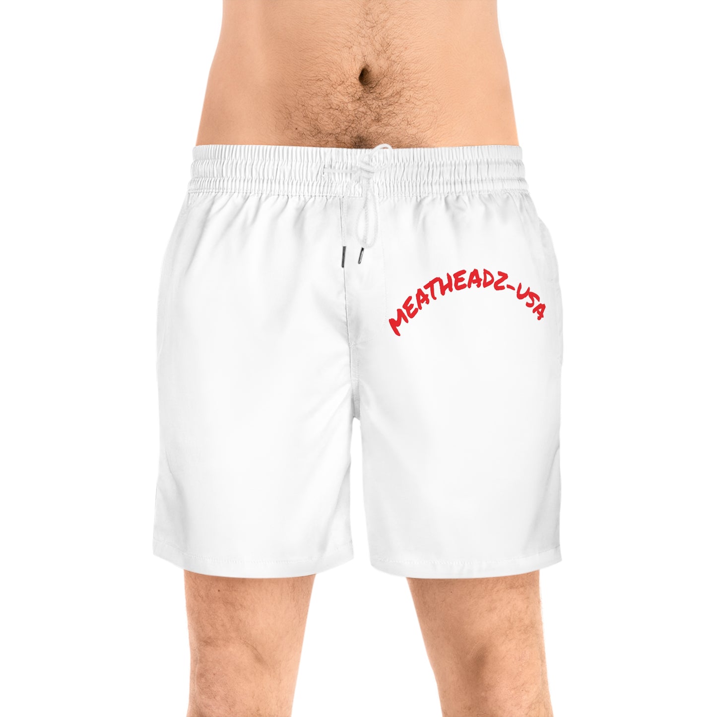 Men's Stylish Mid-Length Swim Shorts, Beachwear, Summer Vacation, Pool Party, Resort Wear