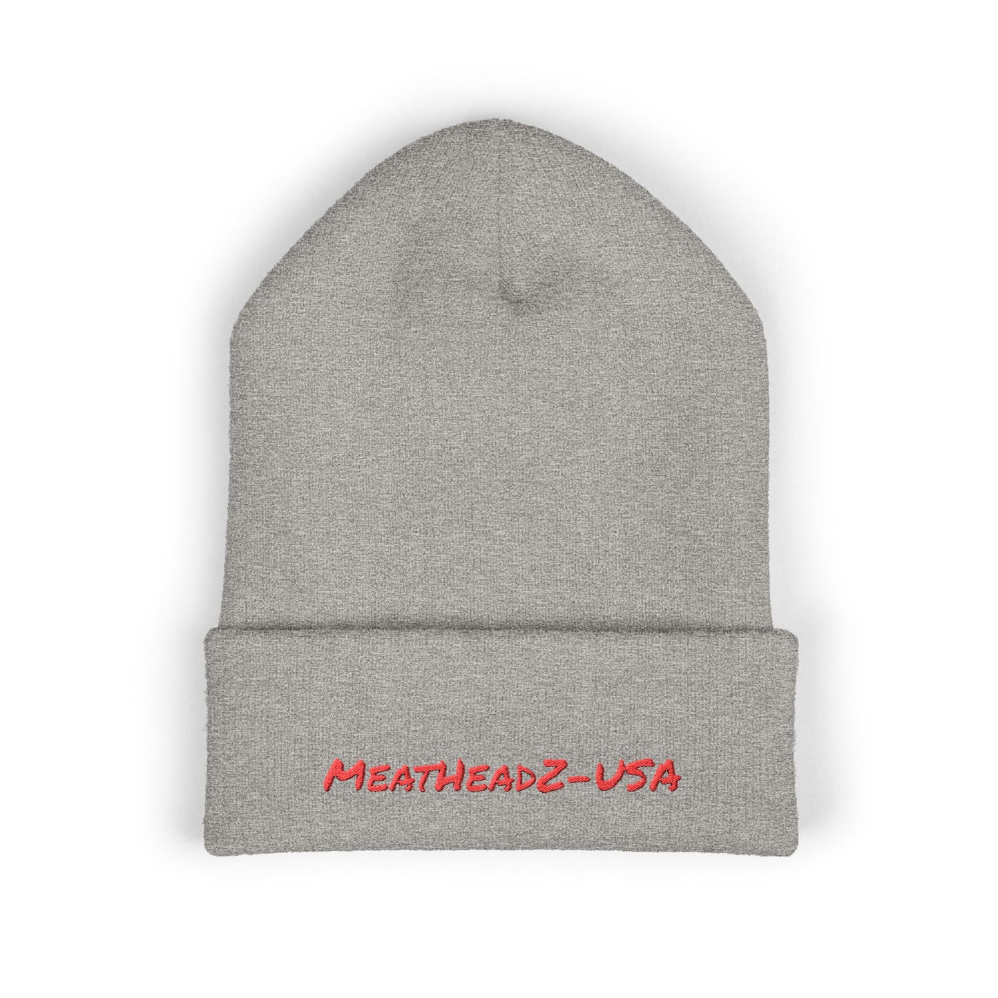 Embroidered Beanie with Unique MeatHeadz Design, Cozy Winter Hat, Trendy Knit Cap, Gift for Foodies, Casual Streetwear