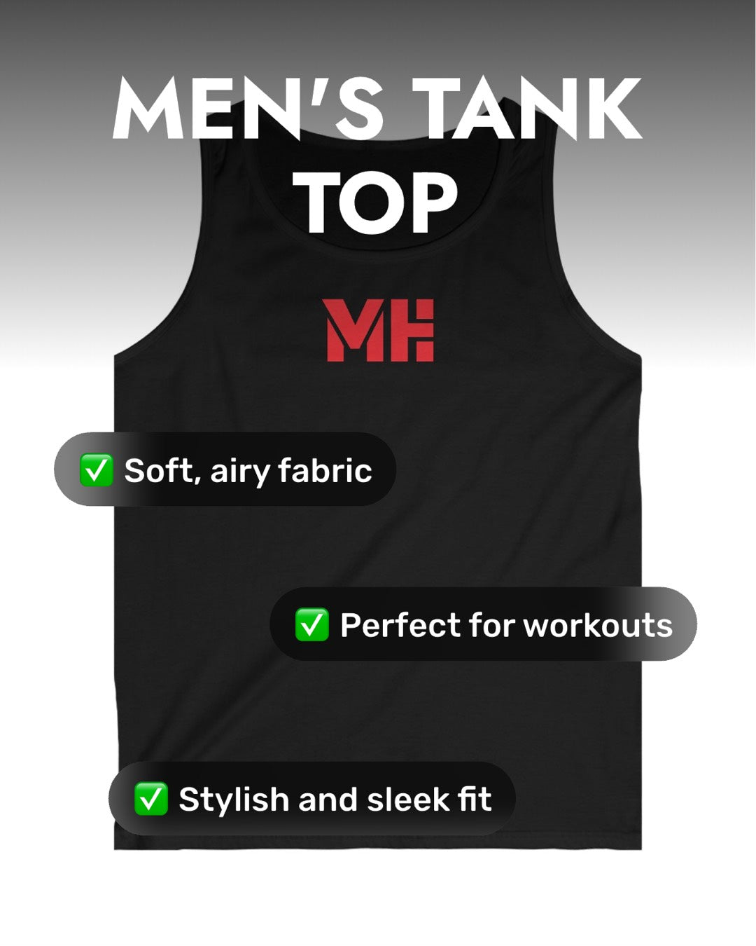 Men's Athletic Tank Top, Men's Workout Shirt, Gym Tank, Fitness Gift, Casual Summer Top, MeatHeadZ Tank