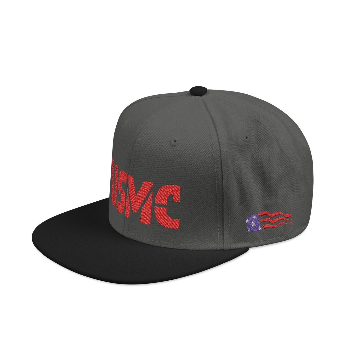 USMC Stylish Snapback with Bold Embroidery and Flag Detail | Perfect for Casual Outings, Gifts, and Celebrations