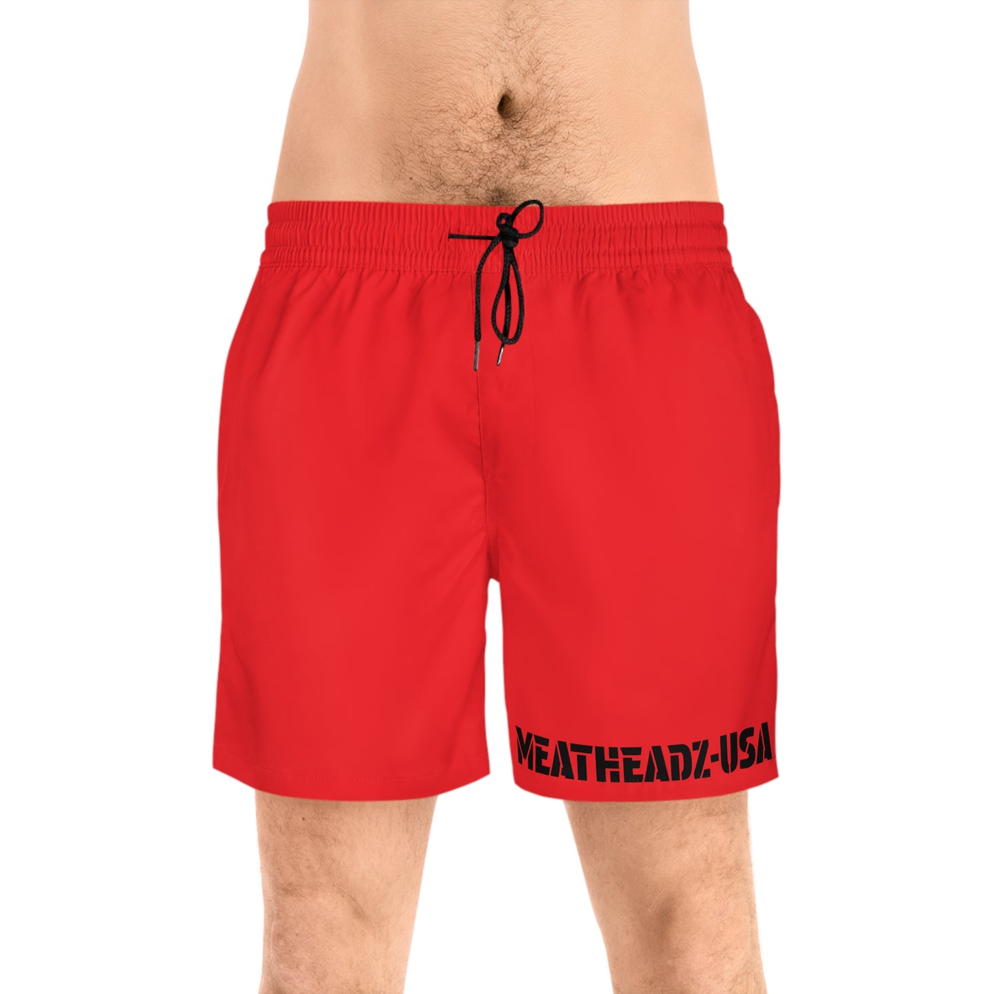 Men's Mid-Length Swim Shorts, Stylish Beachwear, Summer Essentials, Vacation Ready, Swimwear for Pool Parties, Comfortable Quick-Dry Shorts