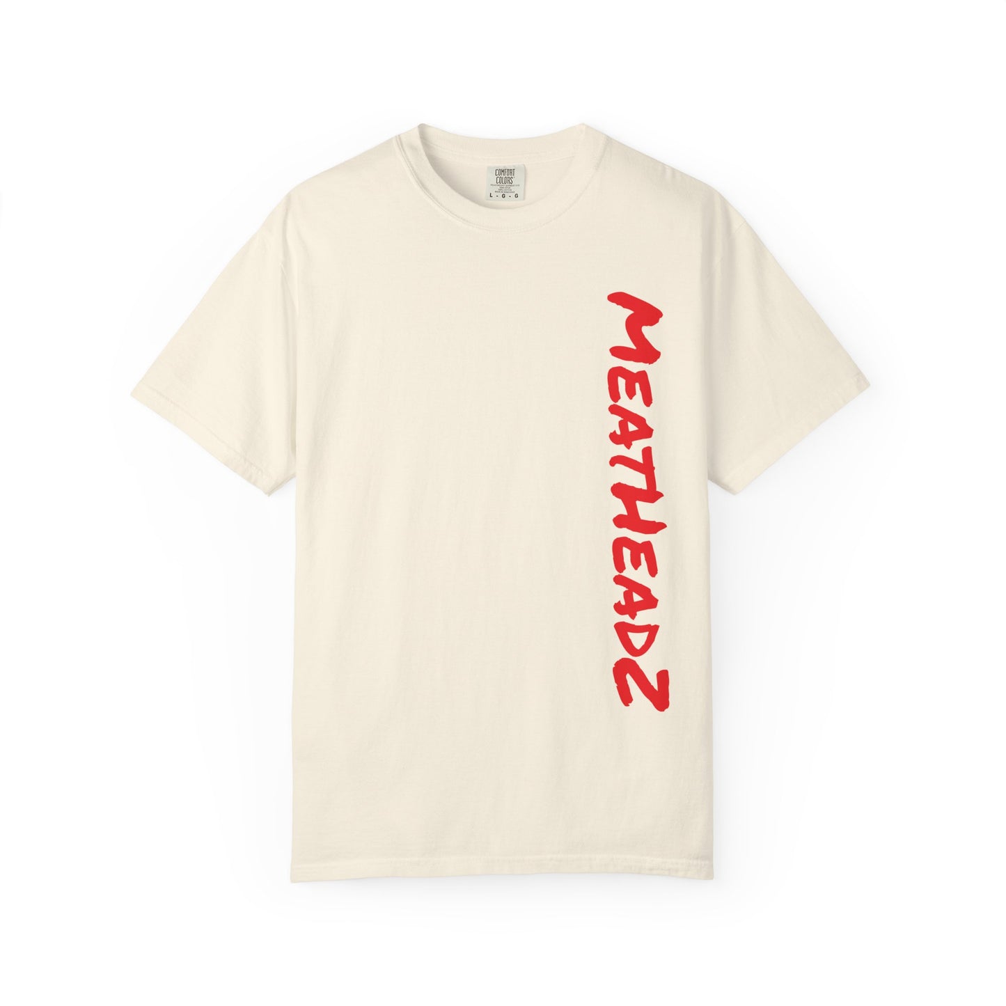 MeatHeadz Garment-Dyed T-Shirt, Casual Wear, Streetwear, Gift for Meat Lovers, Unique Graphic Tee, Comfortable Everyday Shirt