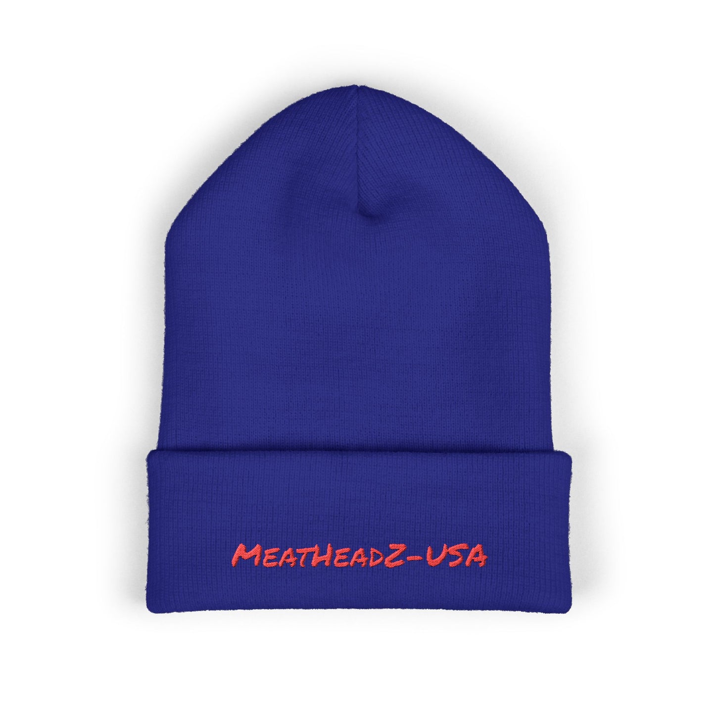 Embroidered Beanie with Unique MeatHeadz Design, Cozy Winter Hat, Trendy Knit Cap, Gift for Foodies, Casual Streetwear